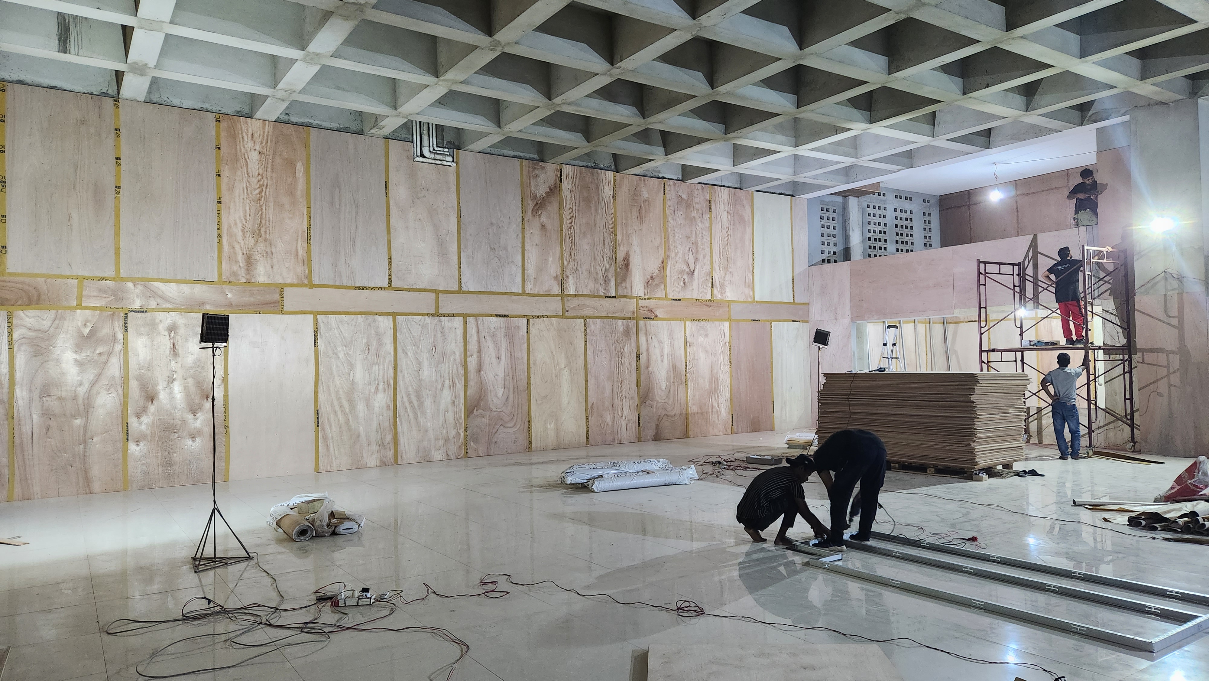 Ekhon TV studio construction and acoustic work