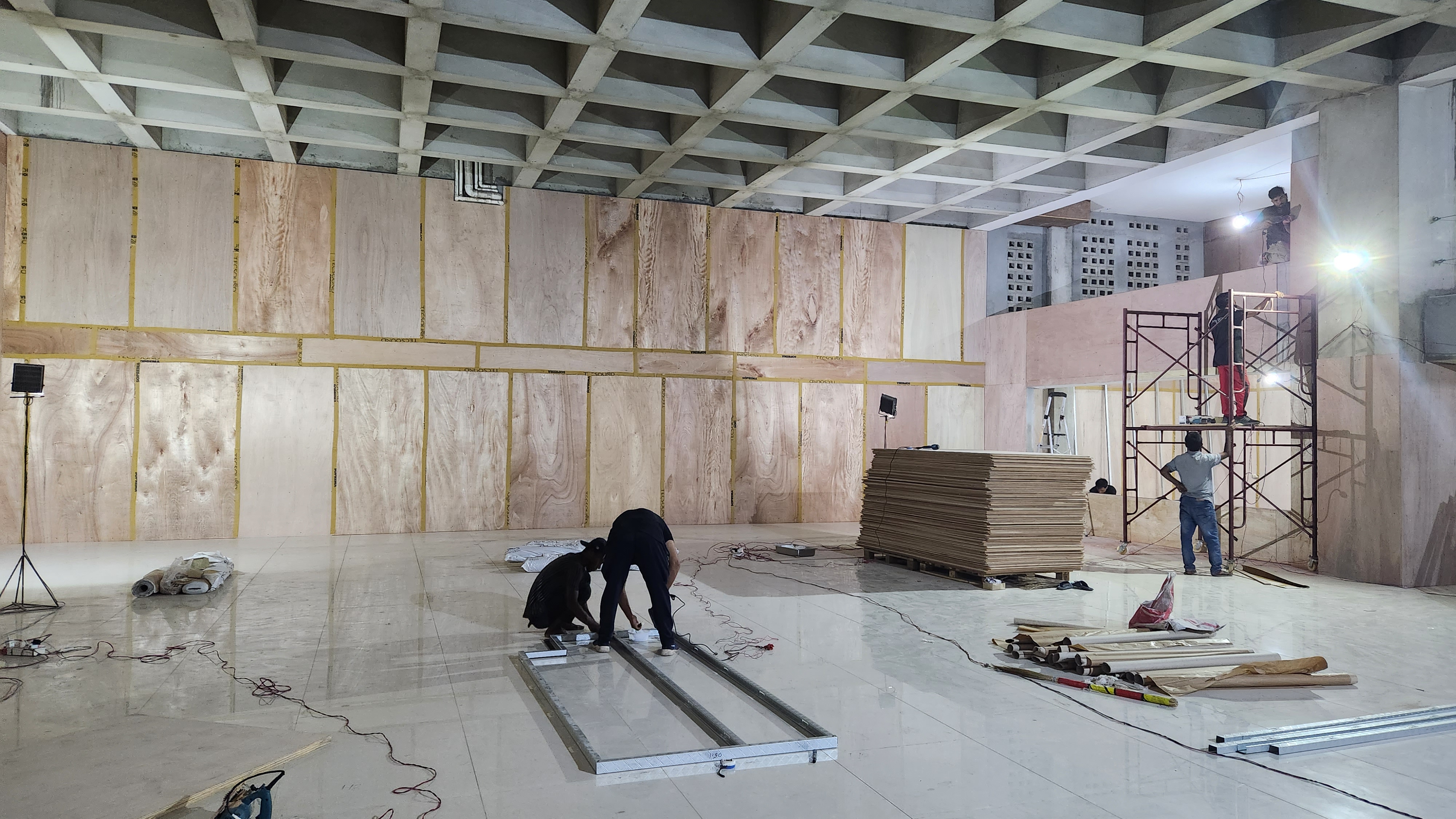 Ekhon TV studio construction work
