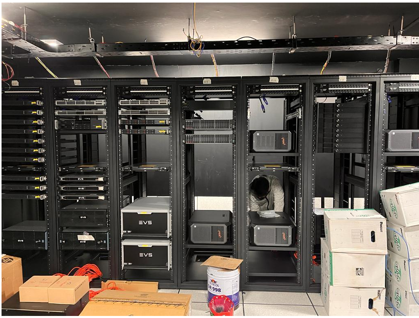 Ekhon TV broadcast equipment racks