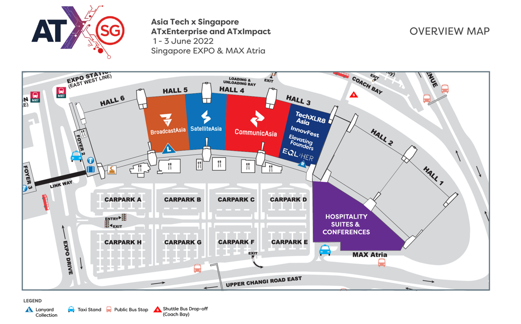 Broadcast Asia 2022 Singapore Expo venue map